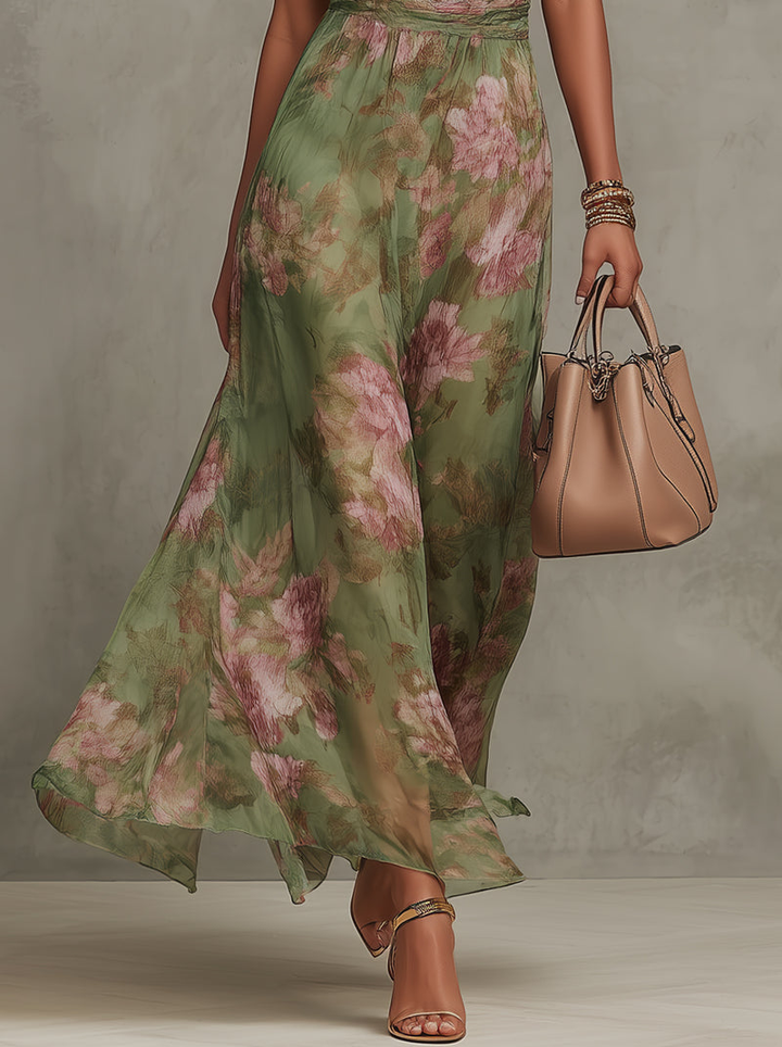 Rabia | Women's Summer Halter Floral Dress