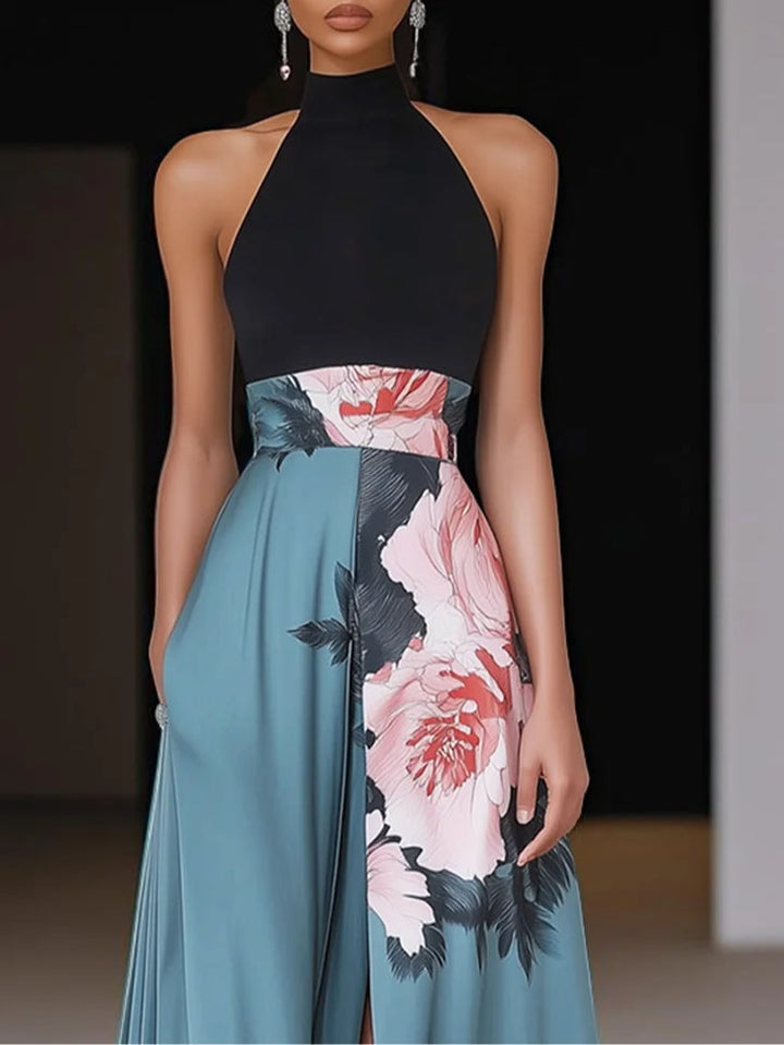 Kinsley | Women’s Satin Halter Neck Maxi Dress
