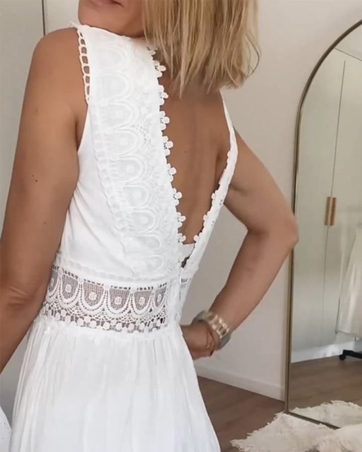 Nicole | Women’s Sleeveless Midi Summer Dress