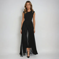 Elke | Women’s Evening Round Neck Maxi Dress