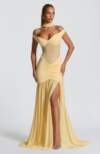 Olivia | Women's Off Shoulder Ruched Maxi Dress
