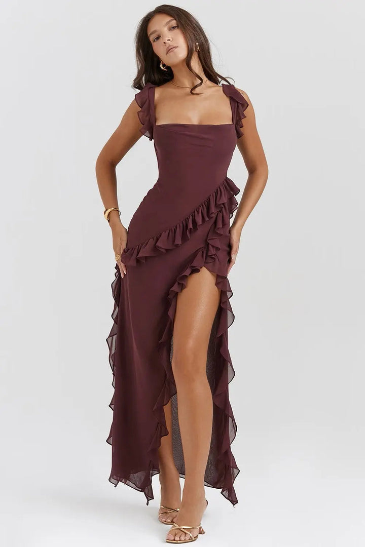 Adeline | Women’s Ruffled Maxi Evening Dress