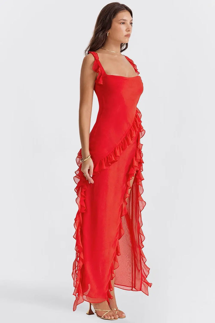 Adeline | Women’s Ruffled Maxi Evening Dress