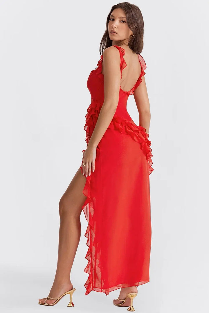 Adeline | Women’s Ruffled Maxi Evening Dress
