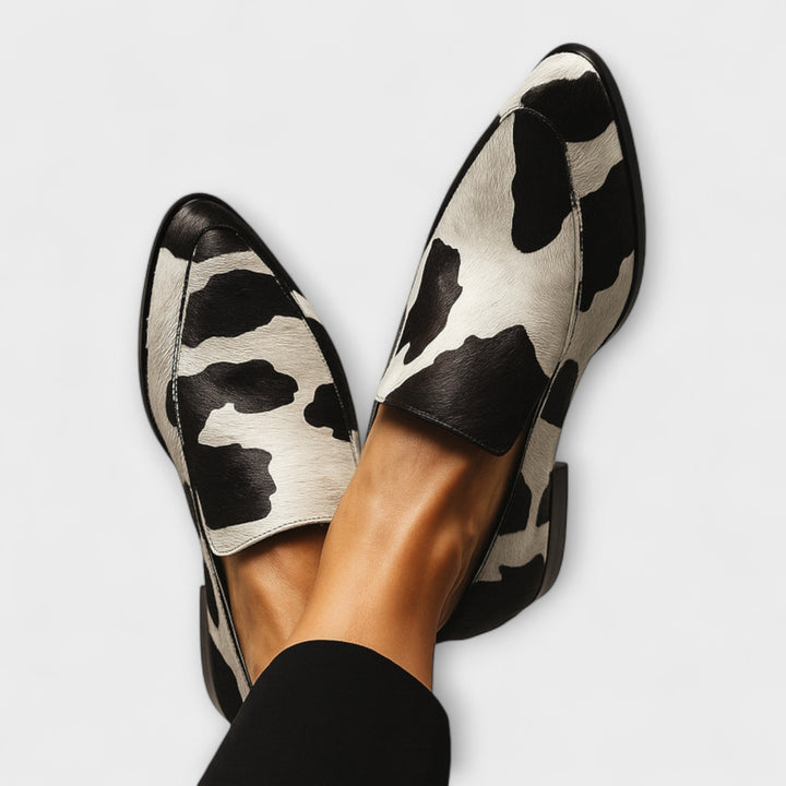 Eleanor | Women’s Cow Print Orthopedic Loafers