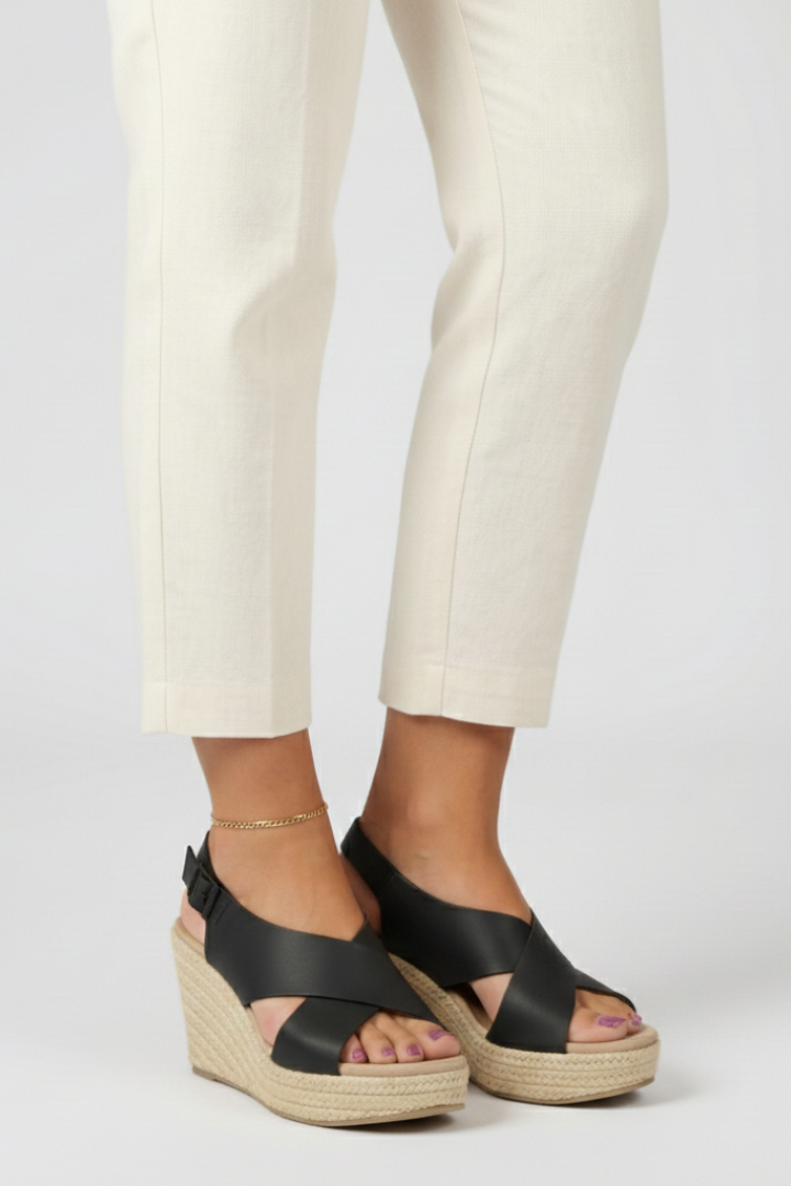 Clementine | Women's Casual Criss-Cross Wedge Sandals
