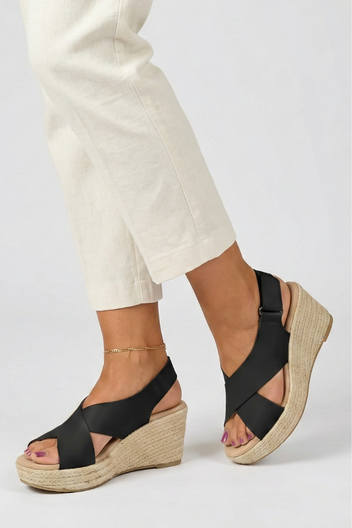 Clementine | Women's Casual Criss-Cross Wedge Sandals