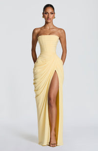 Jasmine | Women's Pleated Corset Maxi Dress