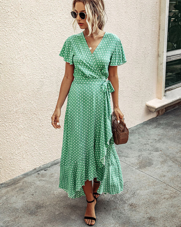Selena | Women’s Tie Waist Summer Maxi Dress