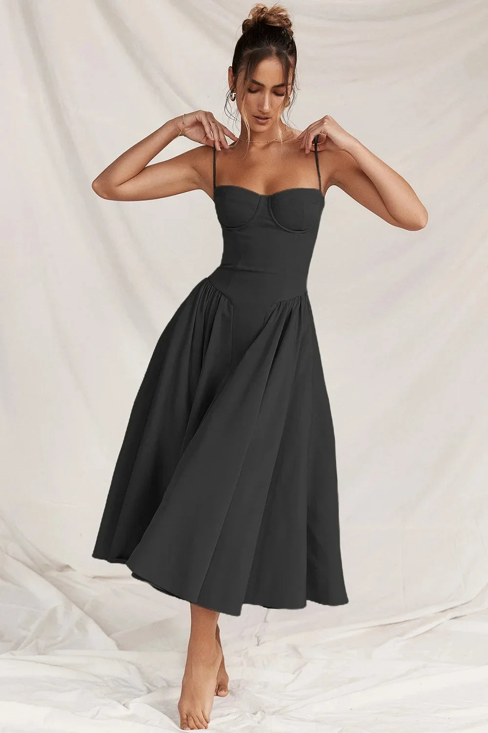 Nia | Women’s Elegant A-Line Midi Dress