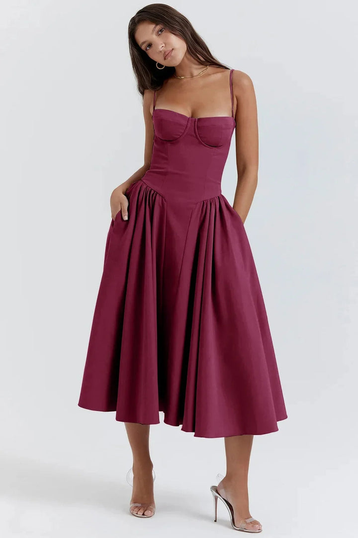 Nia | Women’s Elegant A-Line Midi Dress