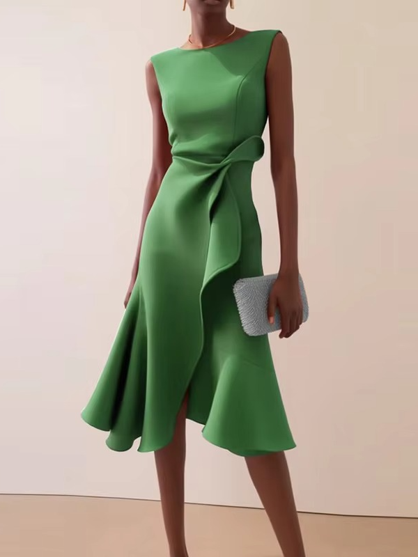 Zoya | Women's Summer Sleeveless Ruffle Midi Dress