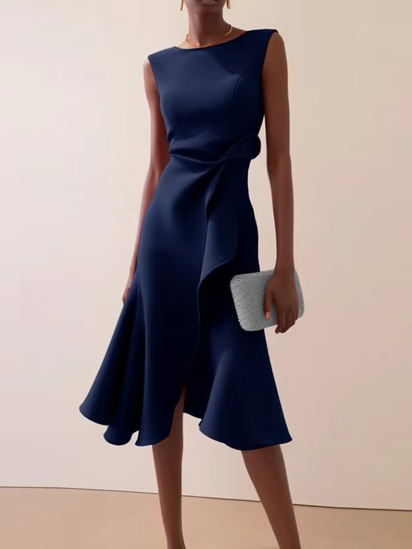 Zoya | Women's Summer Sleeveless Ruffle Midi Dress
