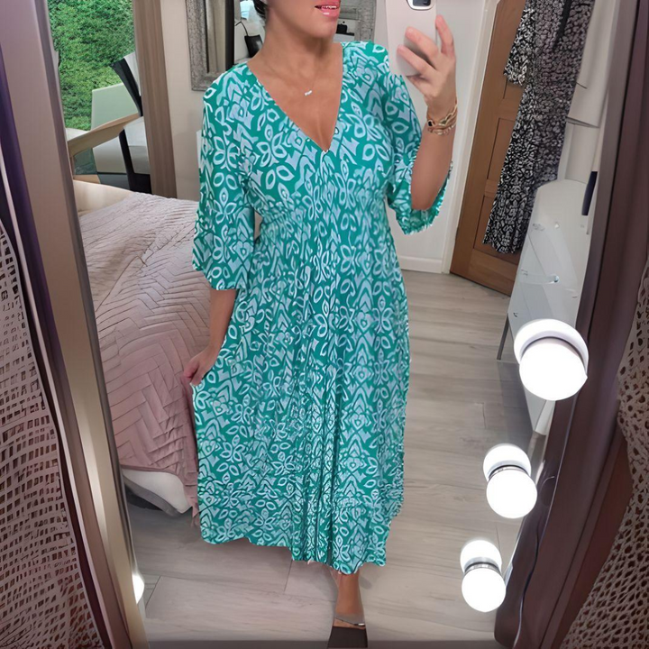 Celine | Women’s Printed Boho Maxi Dress