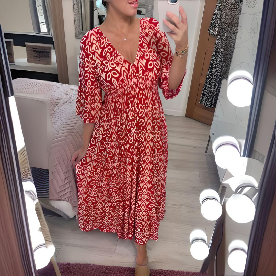 Celine | Women’s Printed Boho Maxi Dress