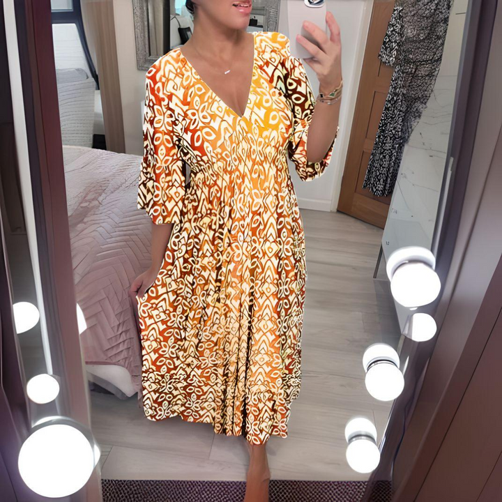 Celine | Women’s Printed Boho Maxi Dress