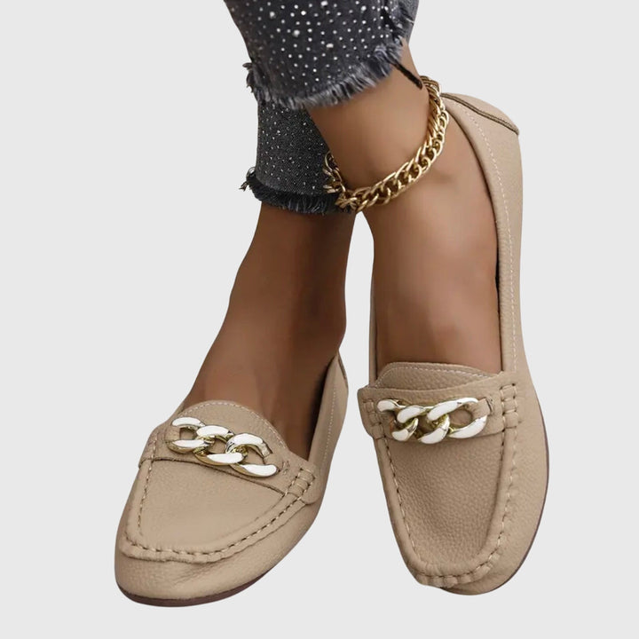 Drew | Women’s Textured Chain Summer Loafers