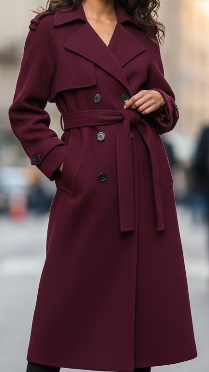 Aisha | Women’s Waist Tie Belt Trench Coat