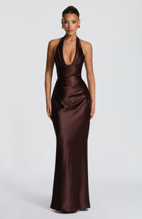 Estelle | Women's Elegant Satin Wedding Guest Dress