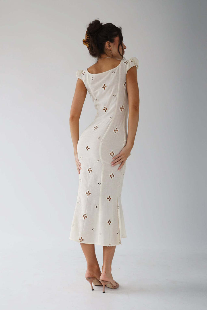Vera | Women’s Cut-Out Wedding Guest Midi Dress