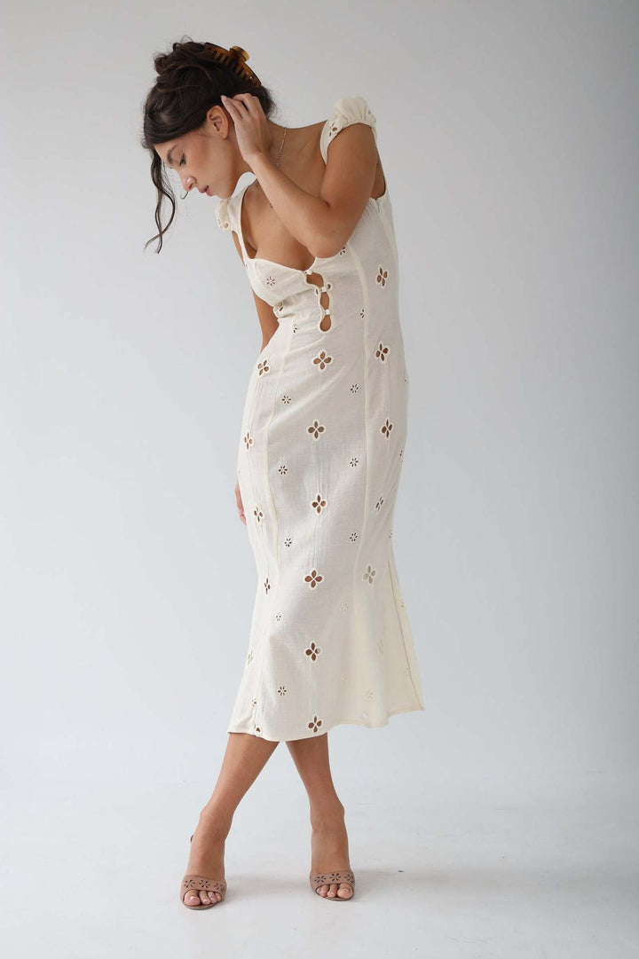 Vera | Women’s Cut-Out Wedding Guest Midi Dress