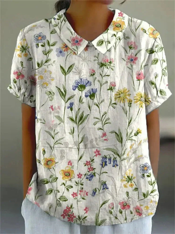 Talia | Women's Elegant Collared Floral Shirt