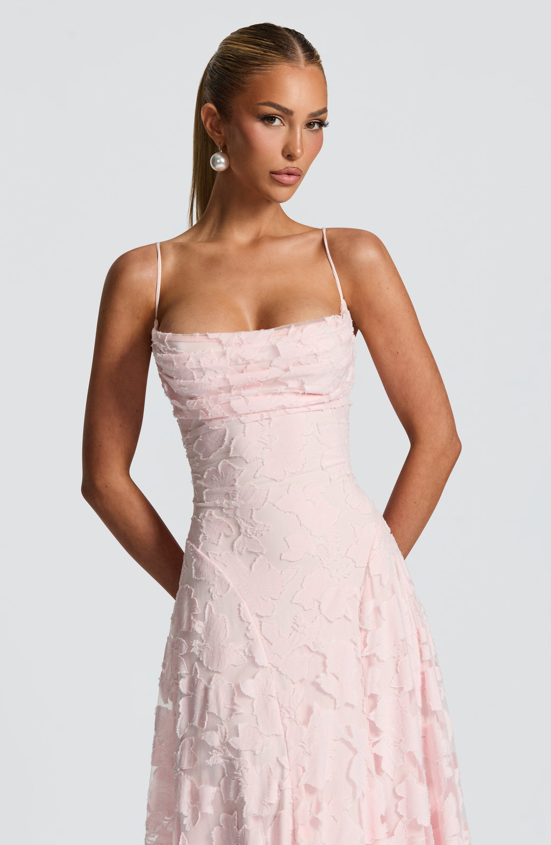 Silja | Women's Embroidered Maxi Evening Dress