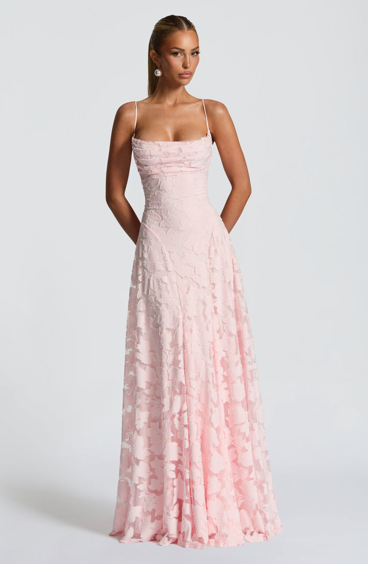 Silja | Women's Embroidered Maxi Evening Dress