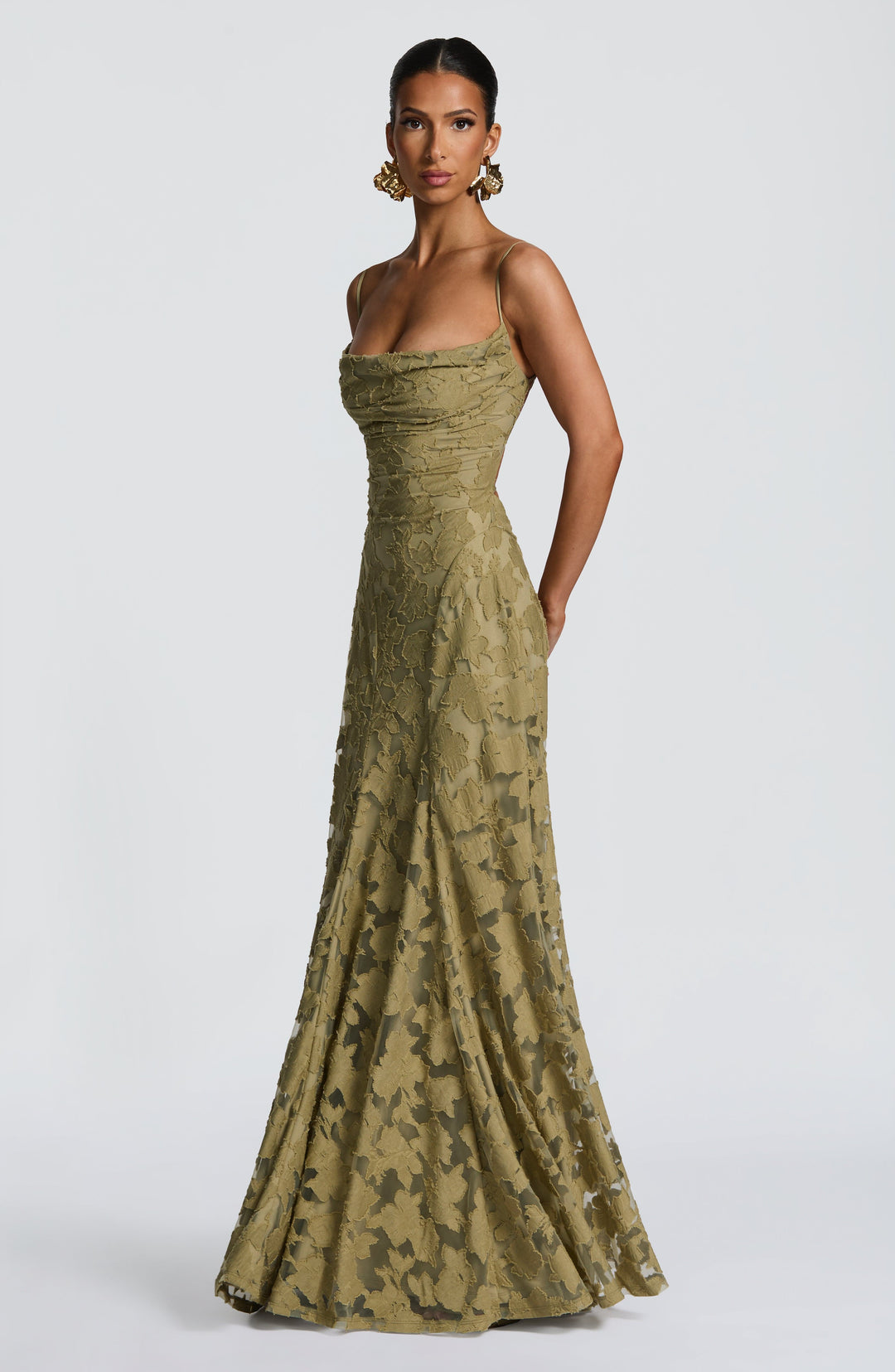 Silja | Women's Embroidered Maxi Evening Dress