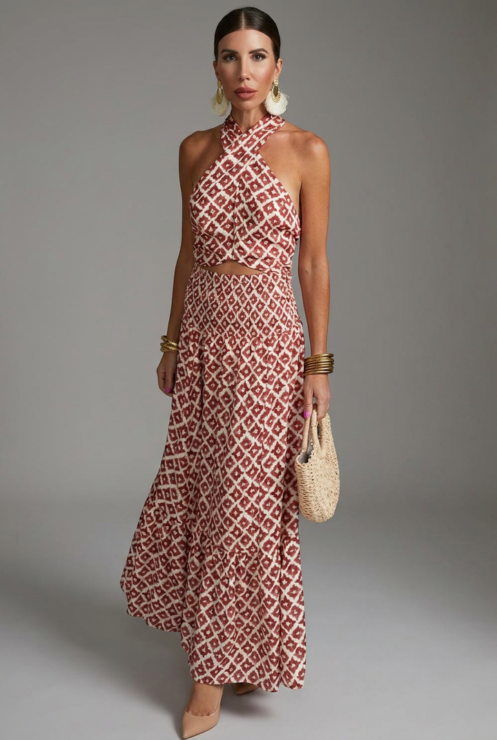Evelina | Women’s Halterneck Wedding Guest Dress