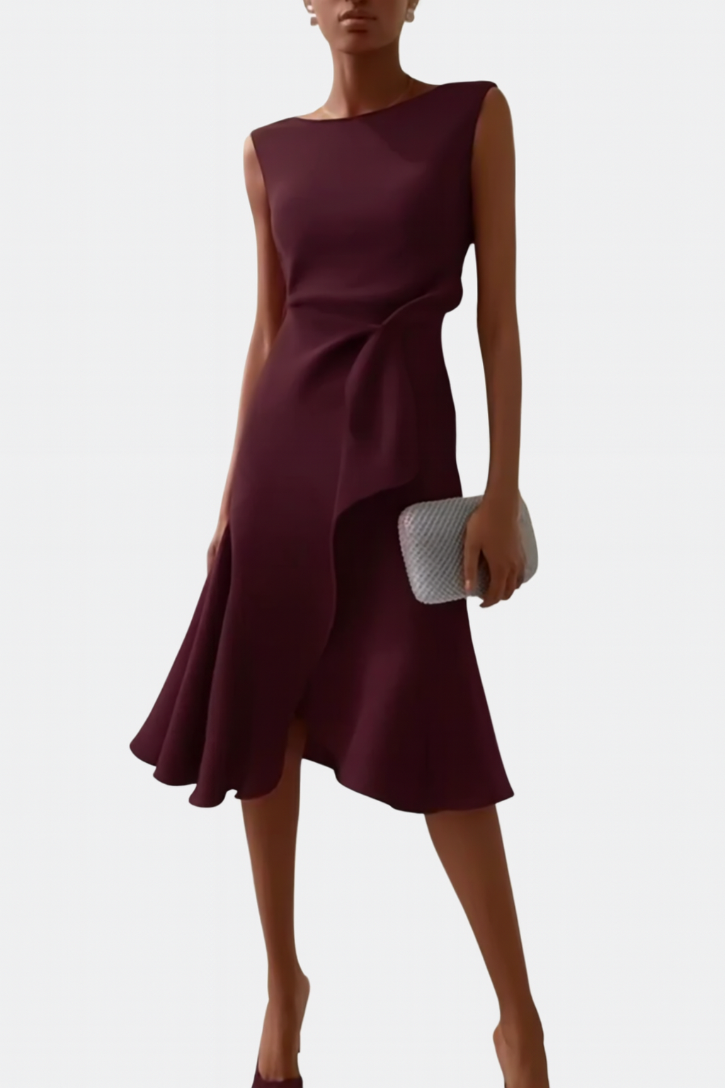 Emma | Women's Sleeveless Asymmetrical Midi Dress