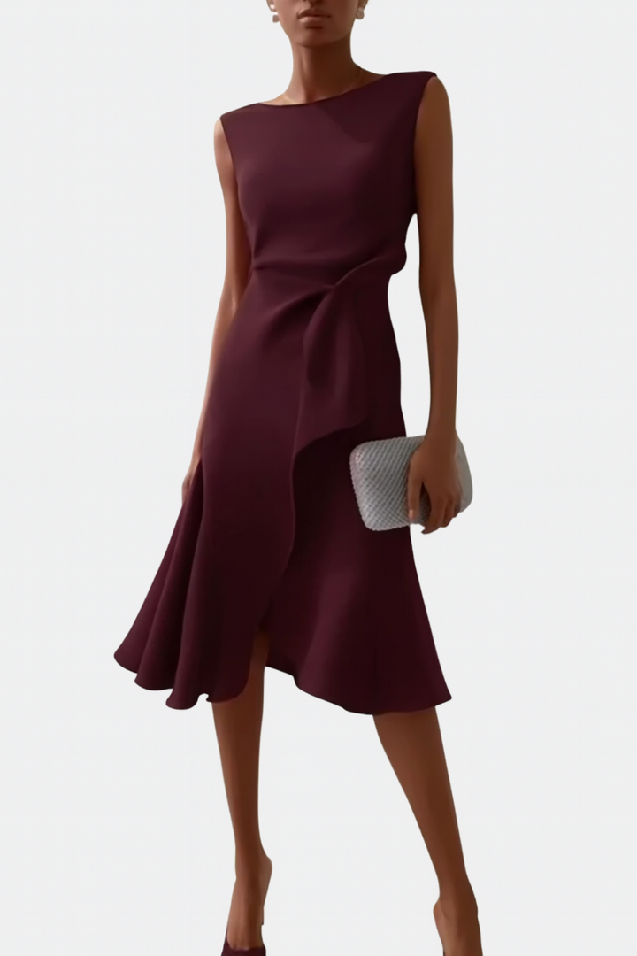Emma | Women's Sleeveless Asymmetrical Midi Dress