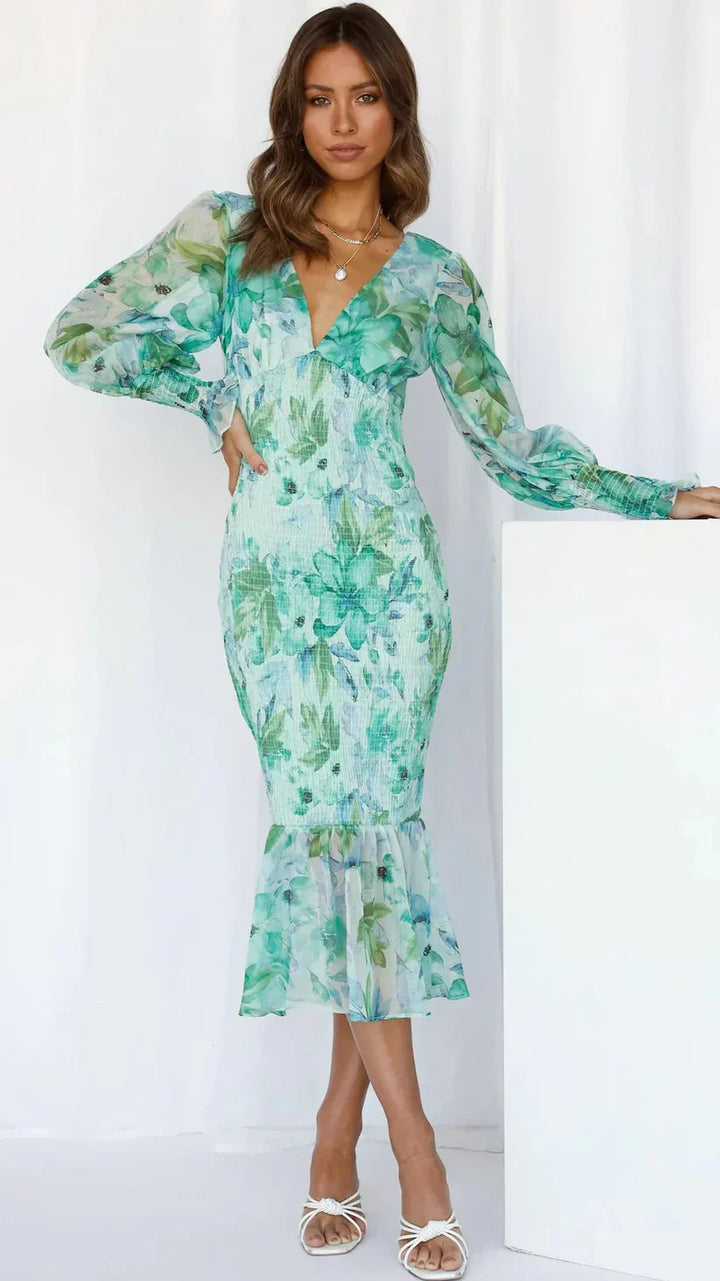 Brinley | Women’s Puff Sleeves Summer Dress