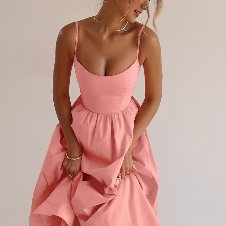 Alessia | Women’s Flared Summer Midi Dress