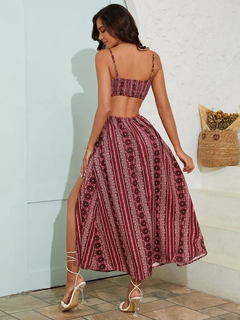 Lucy | Women’s Smocked Boho Summer Maxi Dress