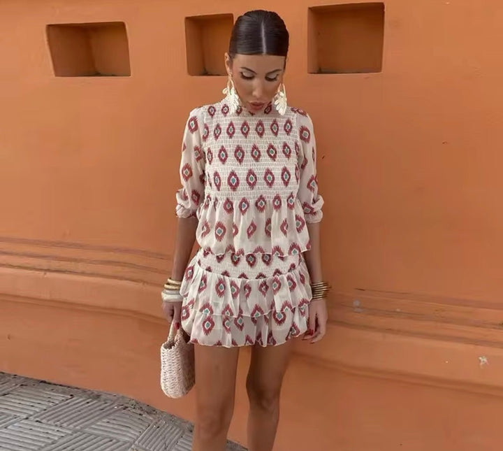 Lola | Women’s Elegant Patterned Wedding Guest Dress