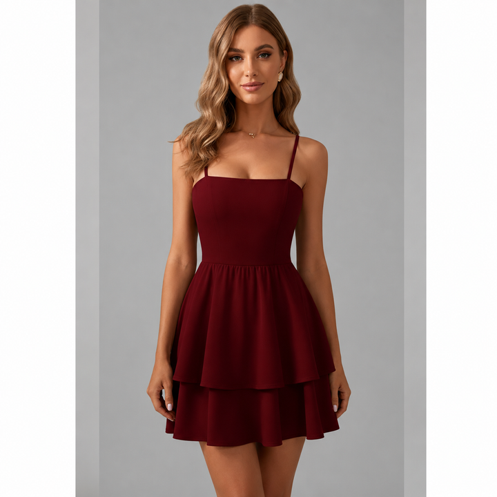 Bailey | Women's Summer Tiered Spaghetti Strap Mini Dress