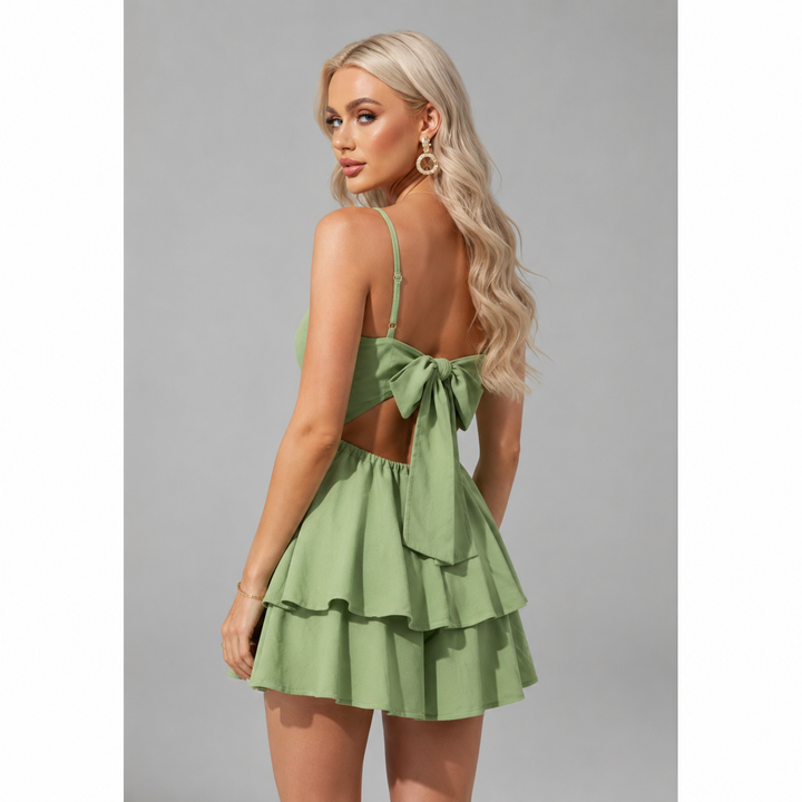 Bailey | Women's Summer Tiered Spaghetti Strap Mini Dress