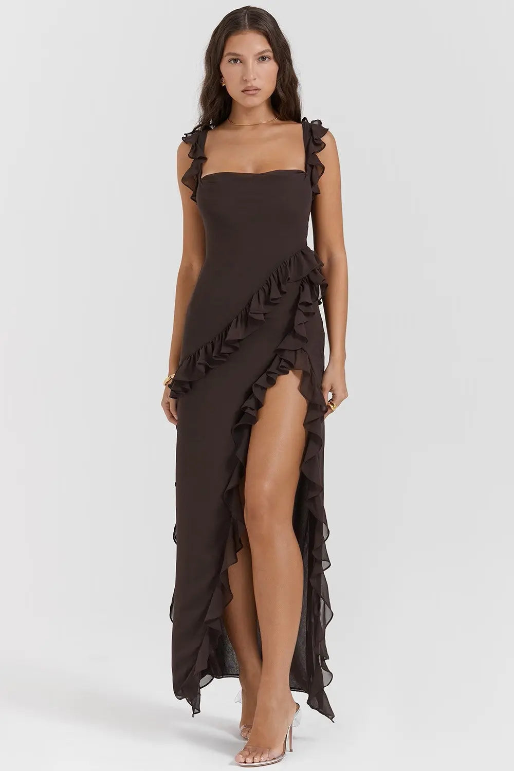 Adeline | Women’s Ruffled Maxi Evening Dress