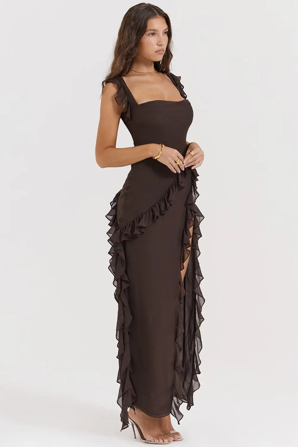 Adeline | Women’s Ruffled Maxi Evening Dress