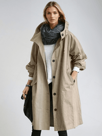 Ainsley | Women's Classic Button Front Trench Coat