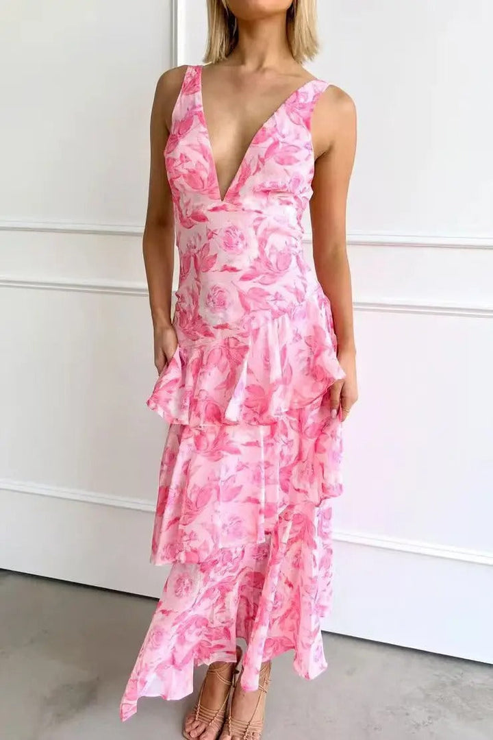 Callista | Women’s V-Neck Summer Maxi Dress