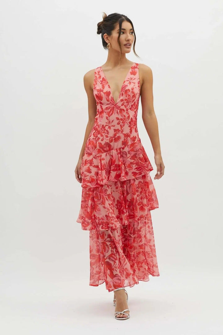 Callista | Women’s V-Neck Summer Maxi Dress