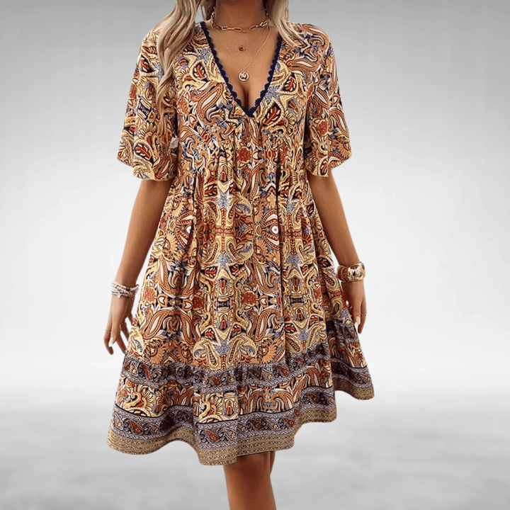 Ermira | Women’s Boho Swing Midi Dress