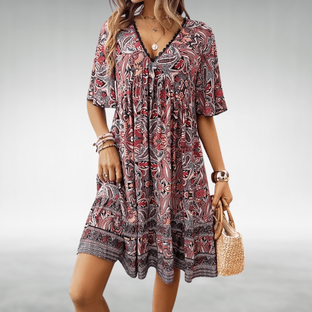 Ermira | Women’s Boho Swing Midi Dress