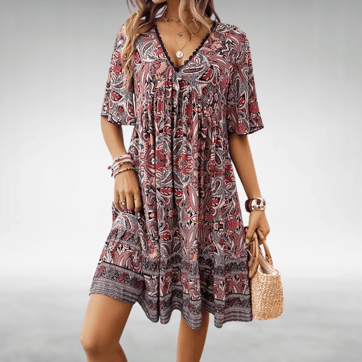 Ermira | Women’s Boho Swing Midi Dress