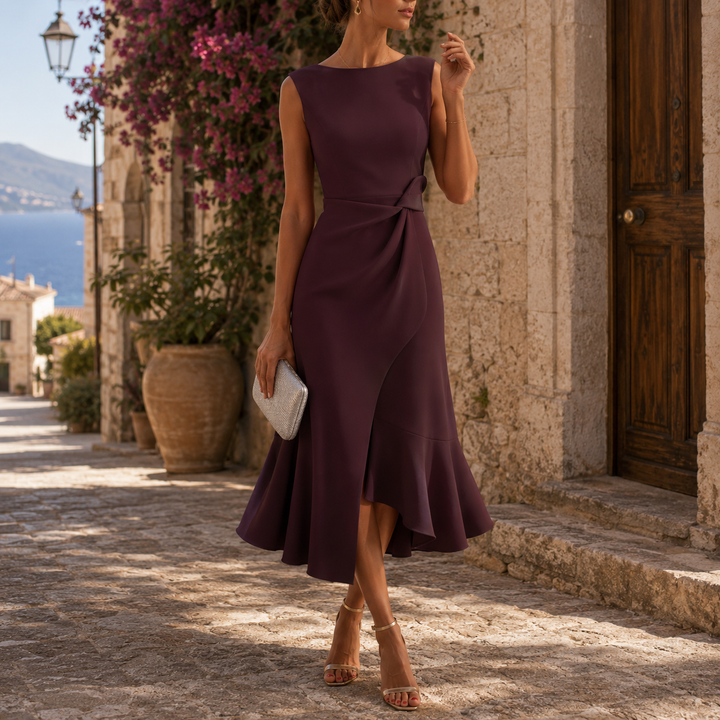 Faith | Women's Assymetrical Wrapped Wedding Guest Dress