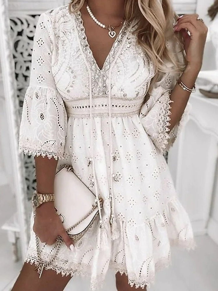 Paige | Women's Elegant Boho Mini Dress