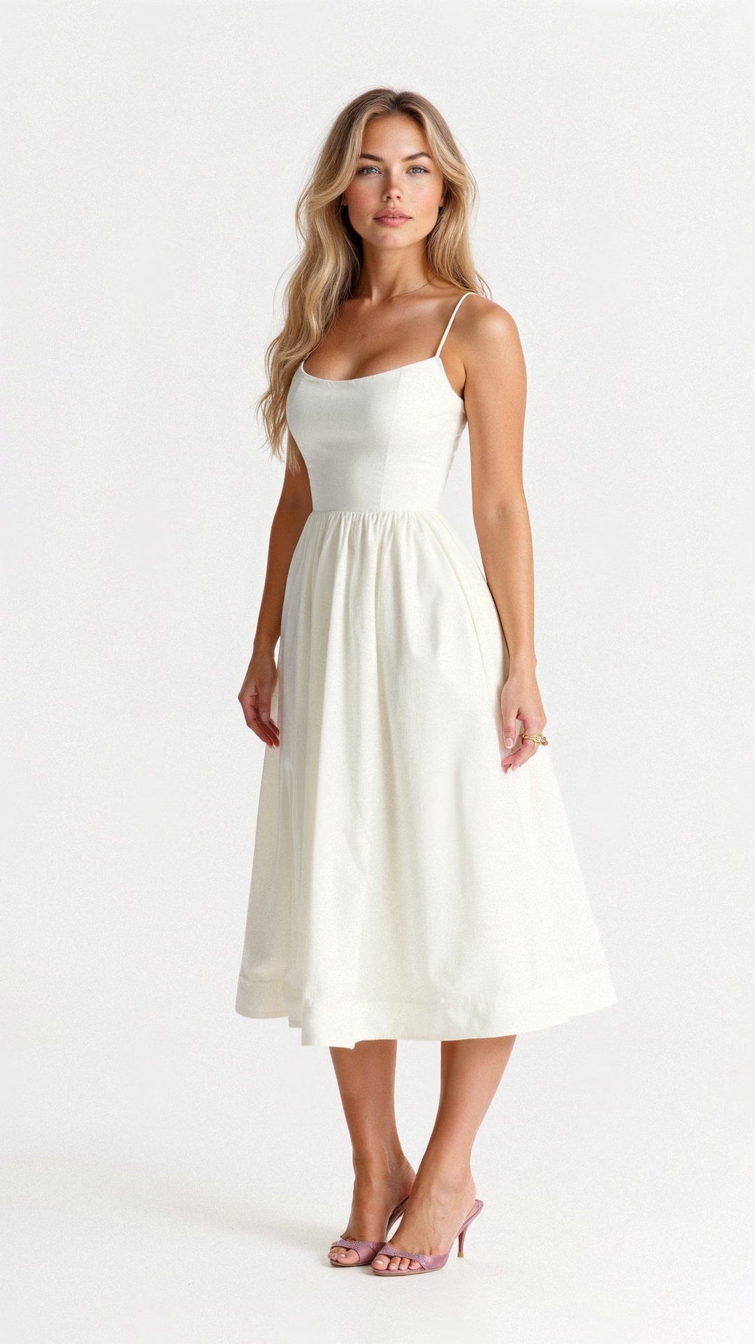 Oda | Women's A-Line Dress With Spaghetti Straps