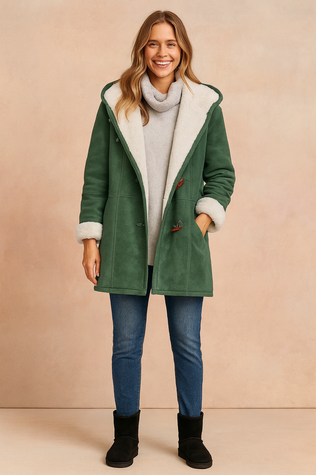 Amina | Women’s Winter Hooded Toggle Jacket